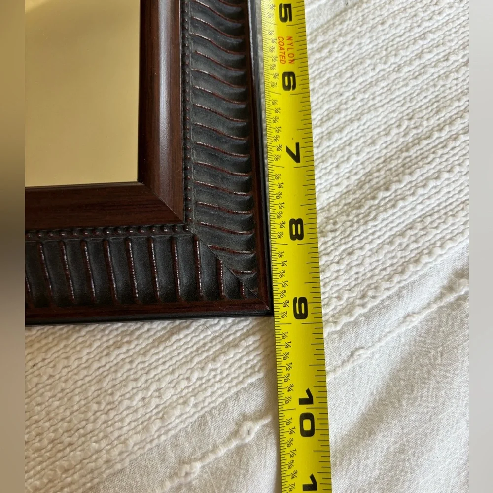 Decorative mirror with wood frame 9x9